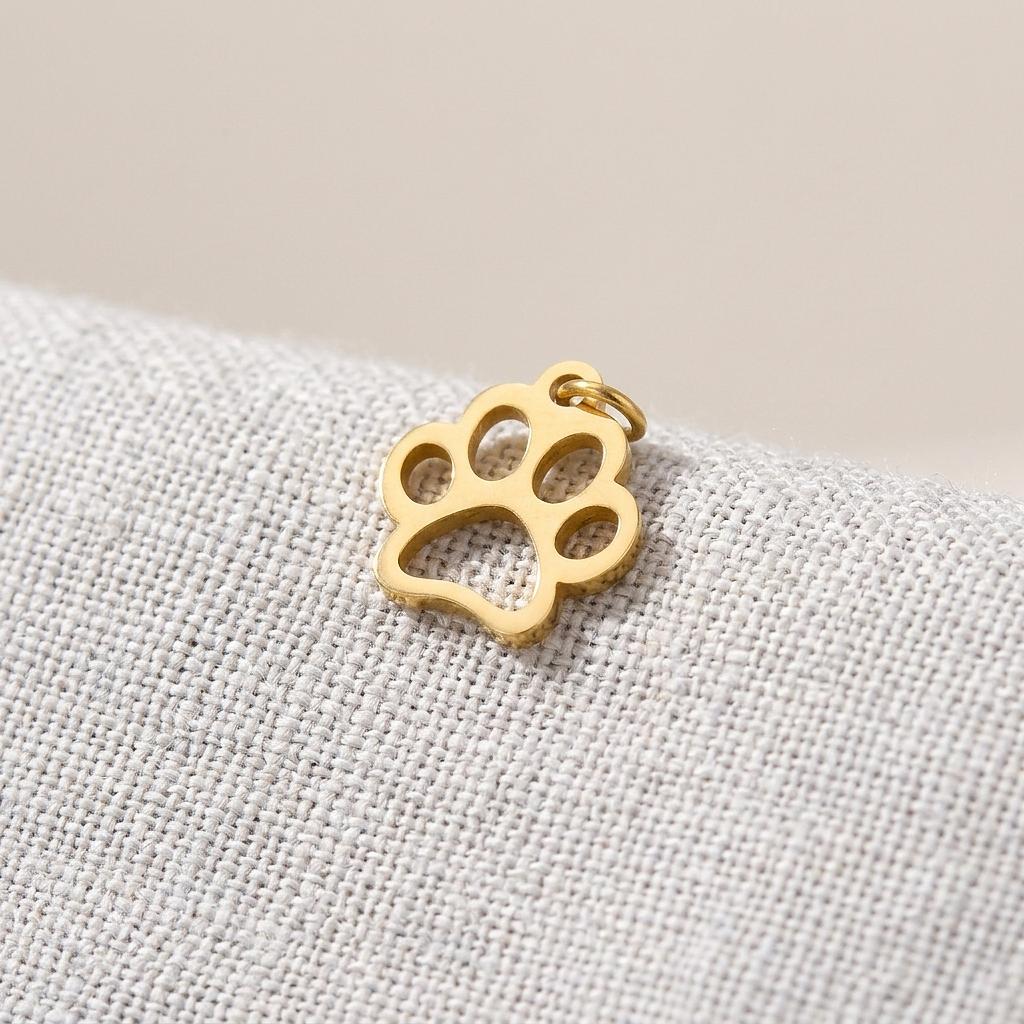 18K Paw Print Charm - Winks Design Studio,LLC