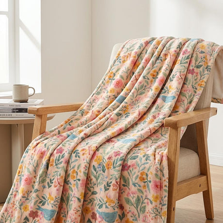 Storybook Garden Fleece Blanket - Winks Design Studio,LLC