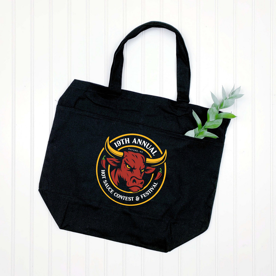 NC Hot Sauce Contest &amp; Festival Tote Bag - Winks Design Studio,LLC