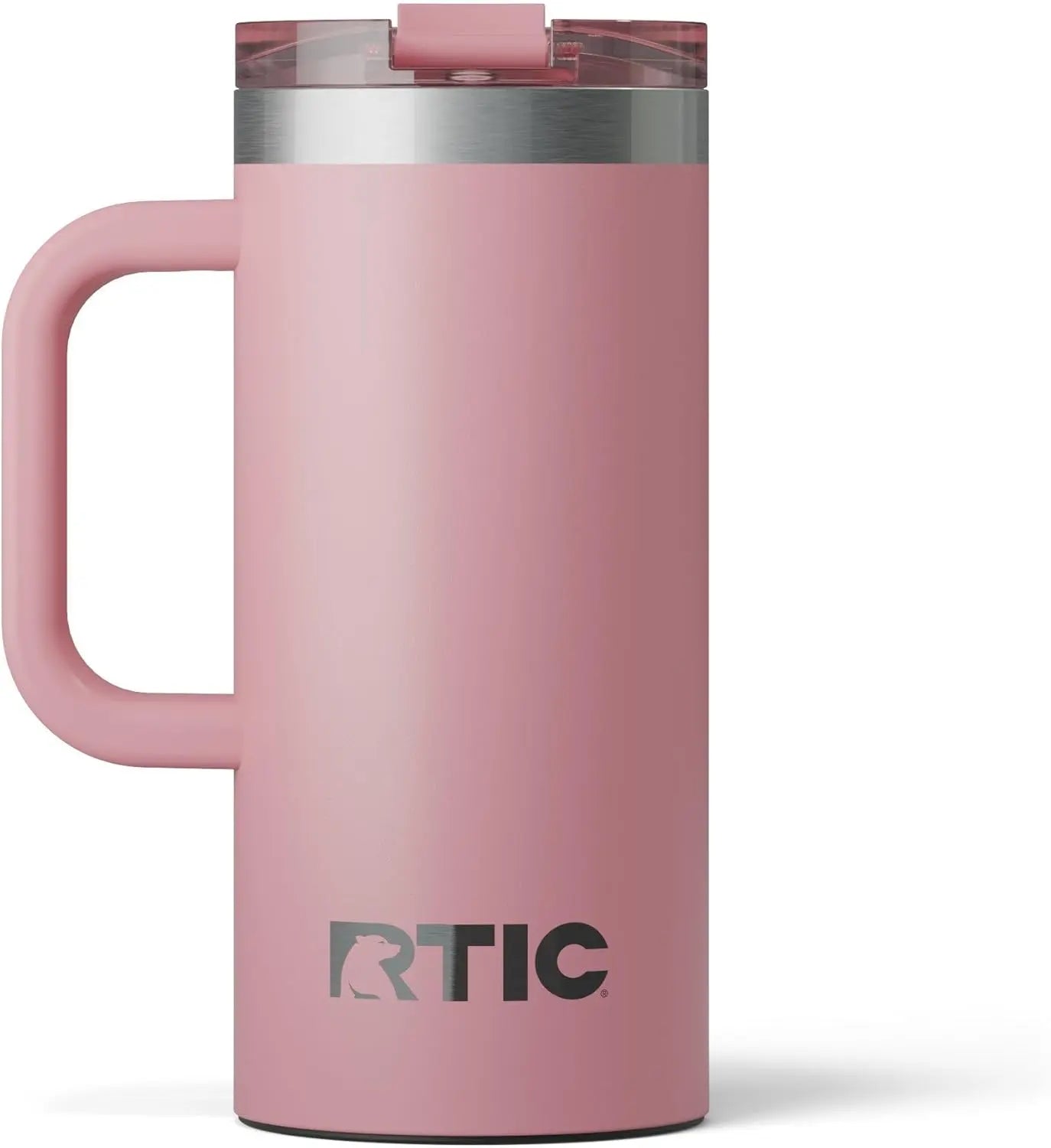 Custom engraved 16oz RTIC travel mug by Winks Design Studio, LLC, featuring a sleek stainless steel design and personalized engraving.