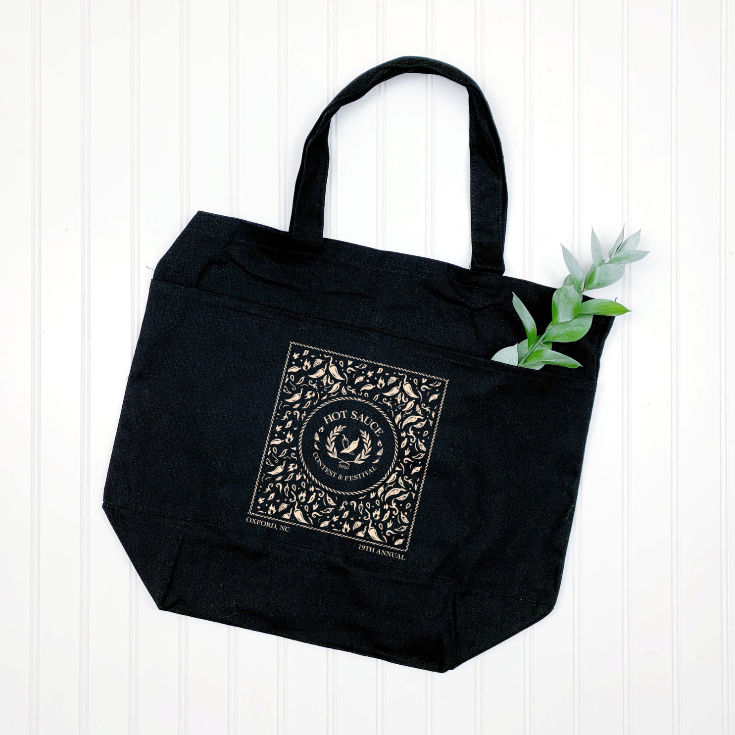 NC Hot Sauce Contest &amp; Festival Tote Bag - Winks Design Studio,LLC