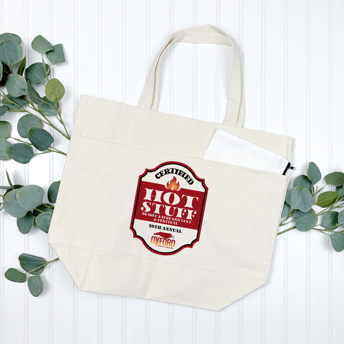NC Hot Sauce Contest &amp; Festival Tote Bag - Winks Design Studio,LLC