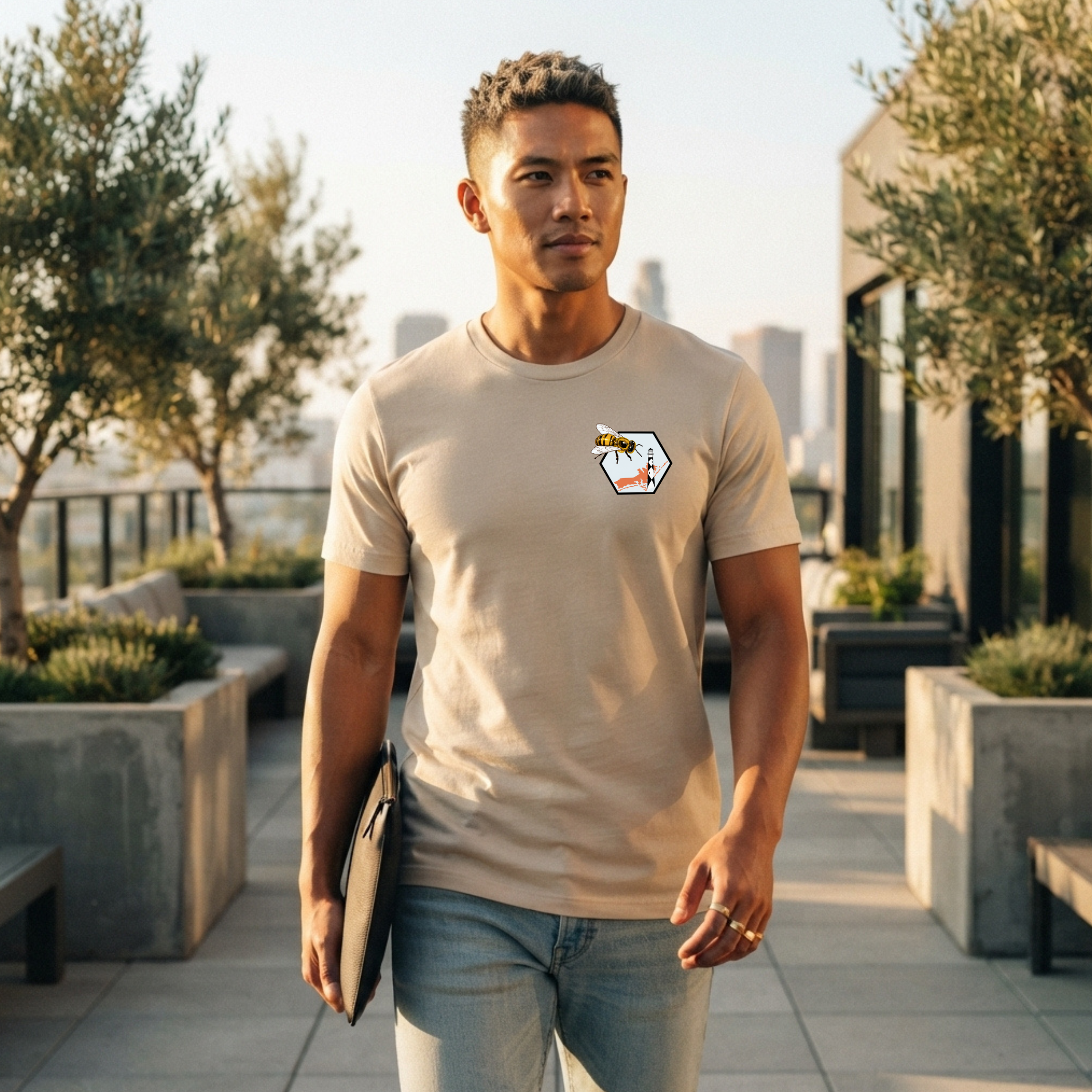 Crystal Coast Beekeepers T-shirt by Winks Design Studio, LLC, featuring a colorful beekeeping graphic on a comfortable cotton T-shirt.