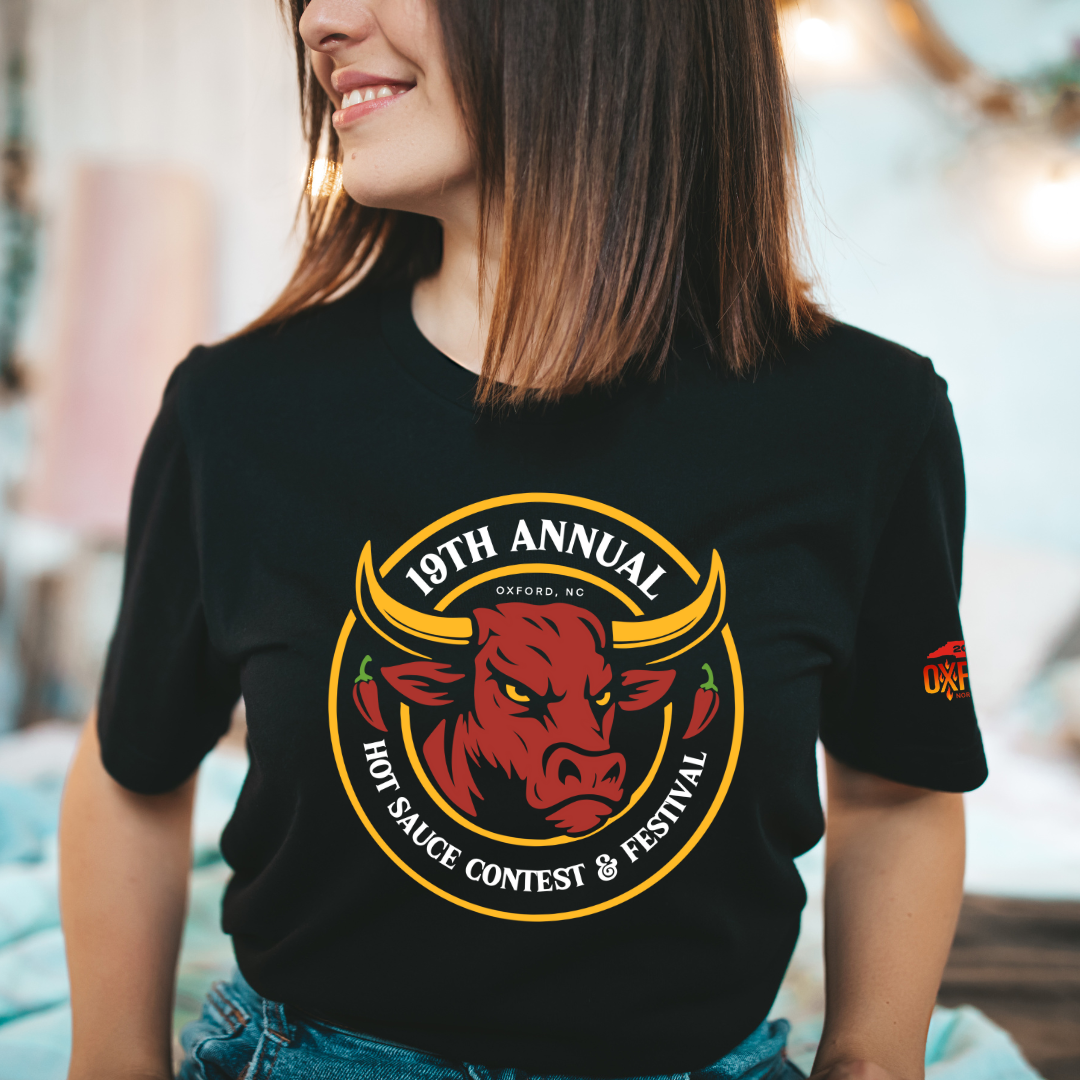 NC Hot Sauce Contest &amp; Festival Spicy Ox T-Shirt - Winks Design Studio,LLC