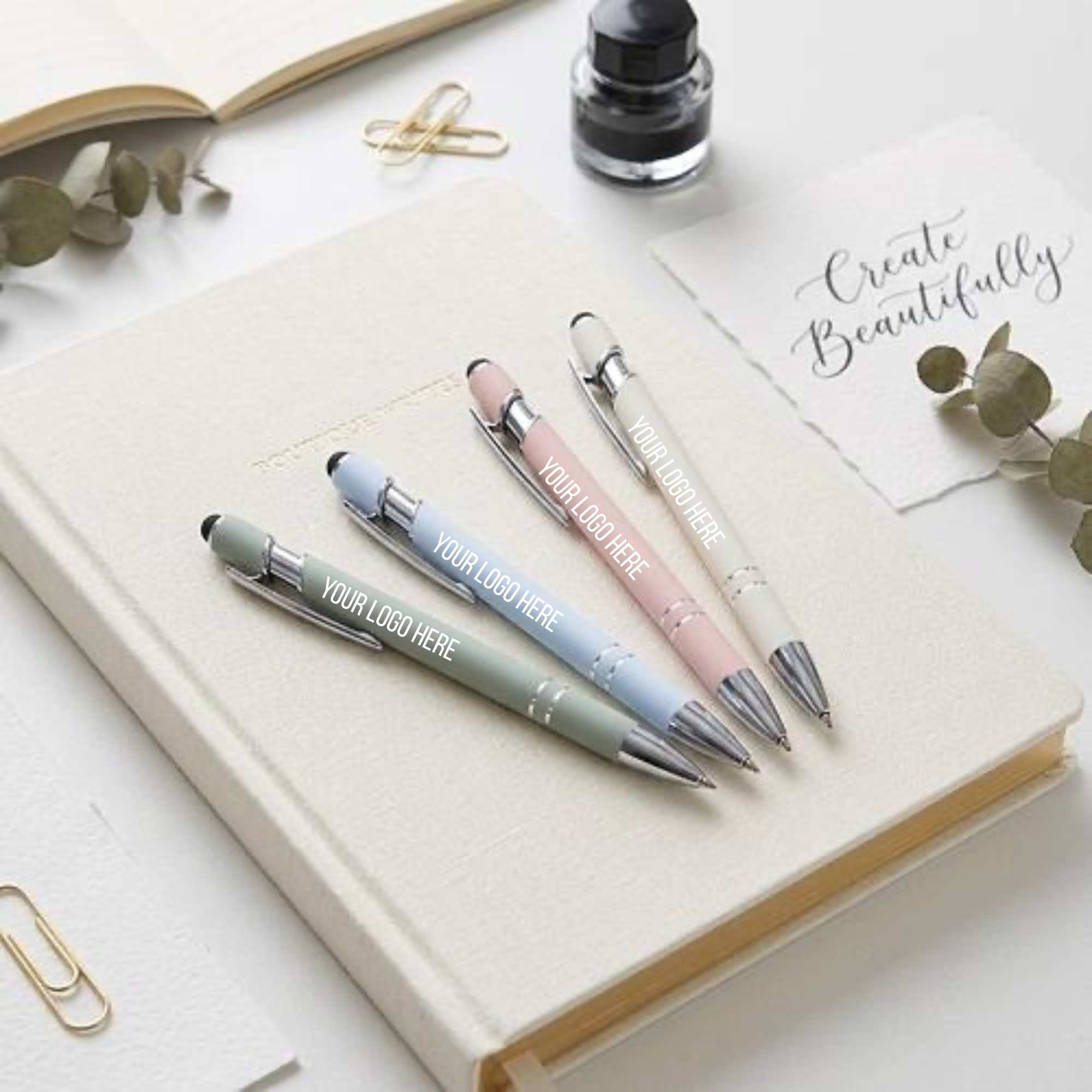 Custom Engraved Ballpoint Pen with Stylus