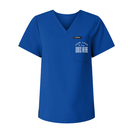 Custom Jaanuu Women's Scrub Top | Rhena V-Neck Medical Uniform - Winks Design Studio,LLC
