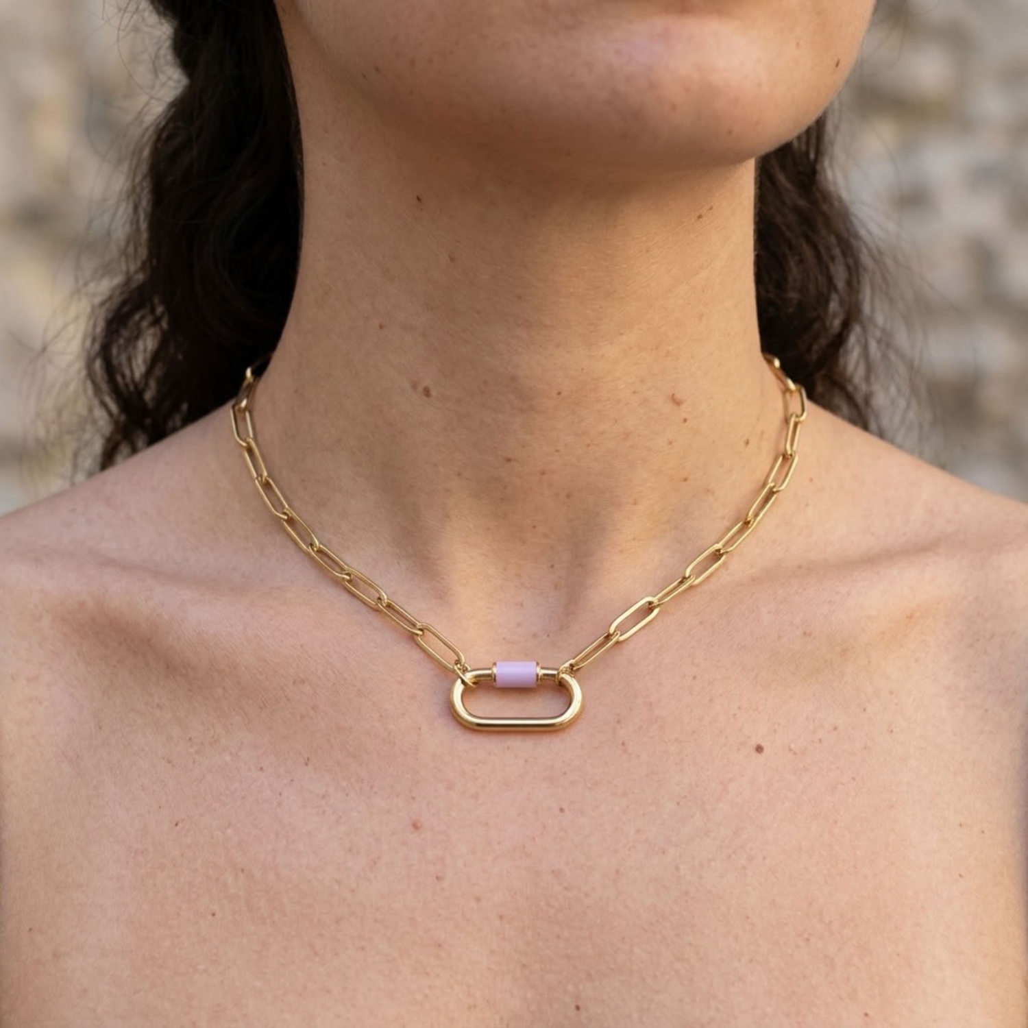 A close-up of a model&