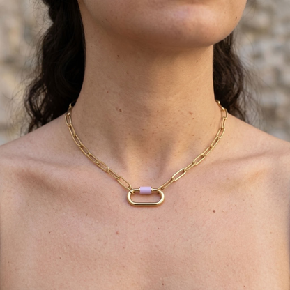 A close-up of a model&