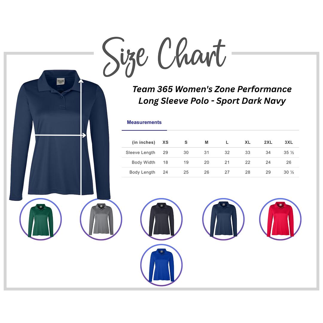 Custom Team 365 Women's Performance Long Sleeve Polo