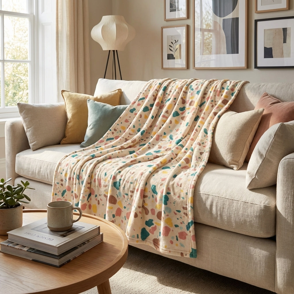 Terrazzo blanket - Winks Design Studio,LLC