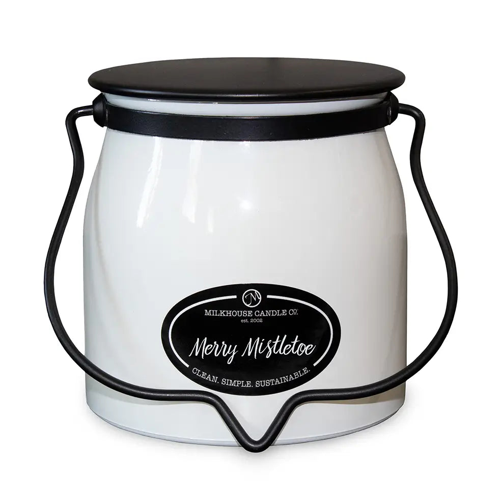 Milkhouse Candle Merry Mistletoe | 16 oz Butter Jar Candle