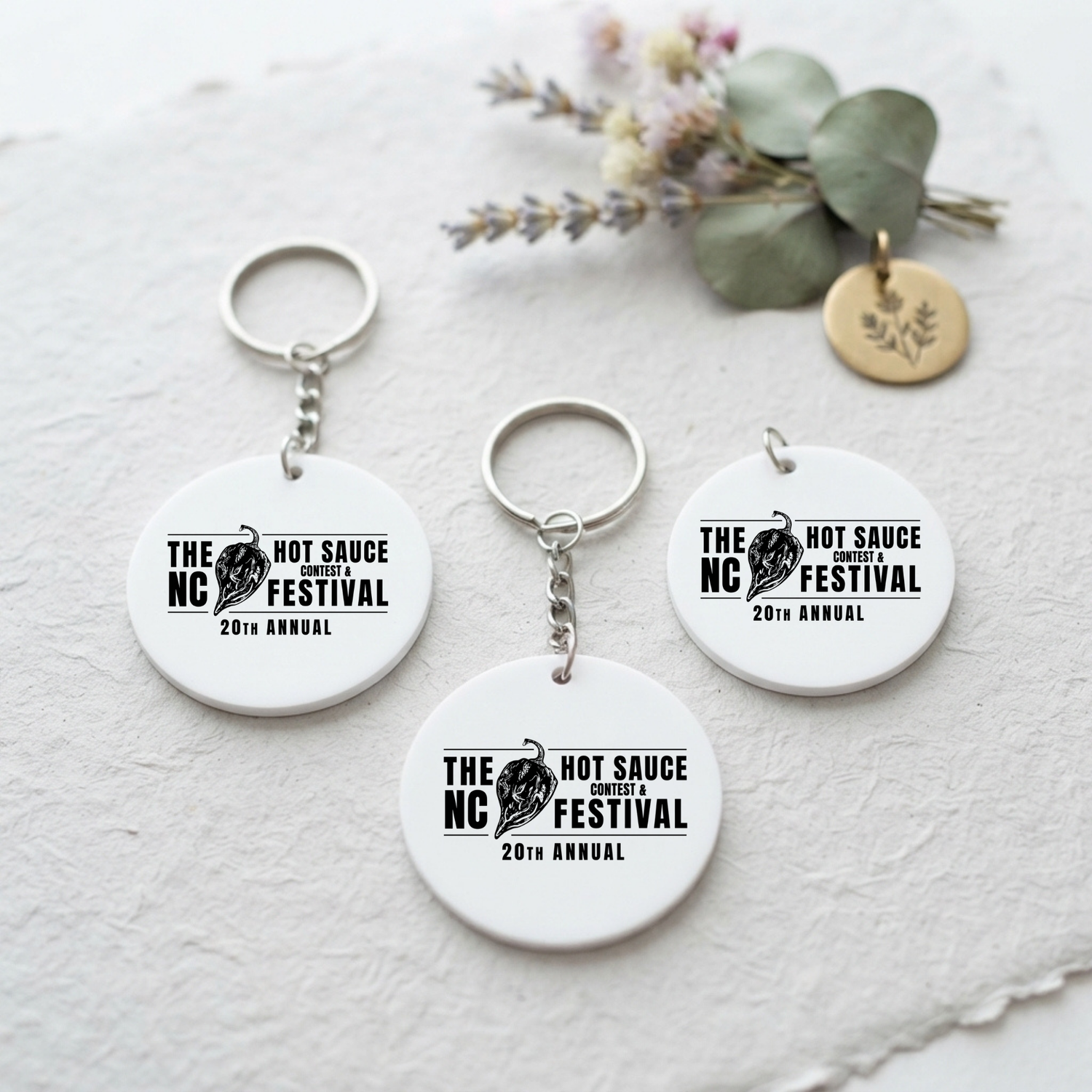 NC Hot Sauce Festival History Keychain
