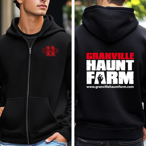 Granville Haunt Farm Front Zip Hoodie - Winks Design Studio,LLC