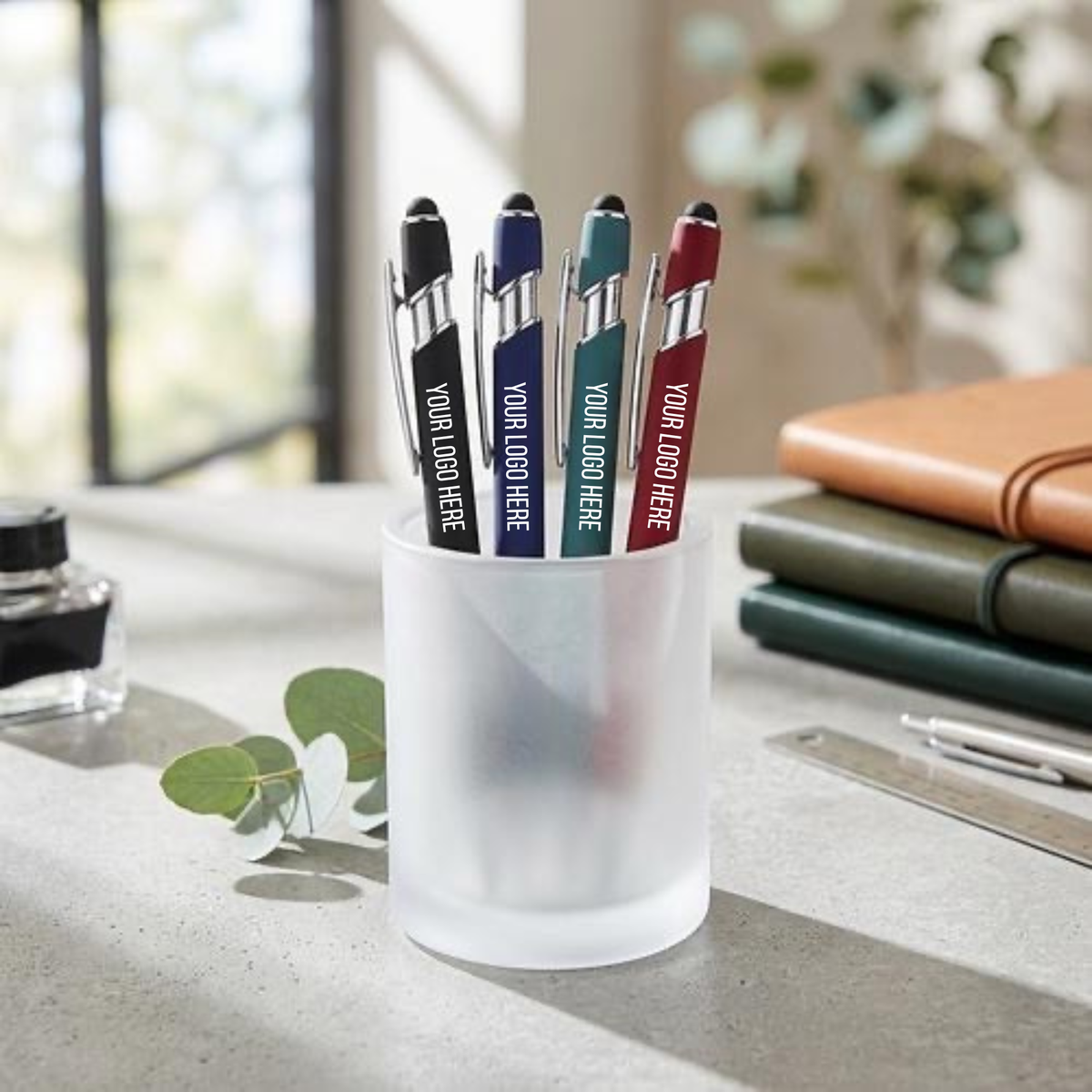 Custom Engraved Ballpoint Pen with Stylus