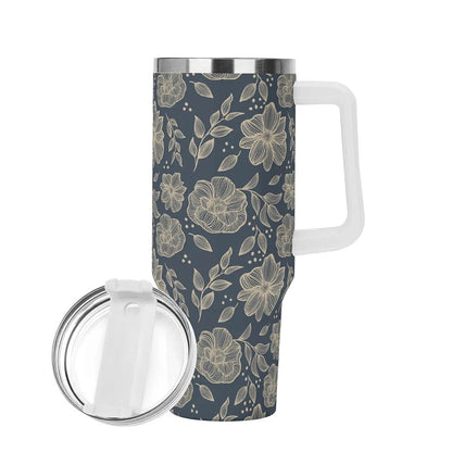 Midnight Garden 40oz Stainless Steel Tumbler - Winks Design Studio,LLC