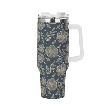 Midnight Garden 40oz Stainless Steel Tumbler - Winks Design Studio,LLC