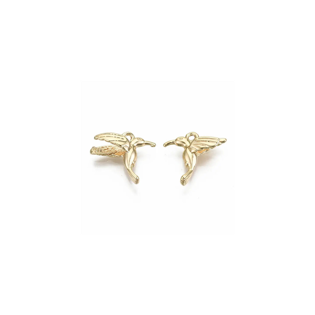 Gold Hummingbird Charm - Winks Design Studio,LLC
