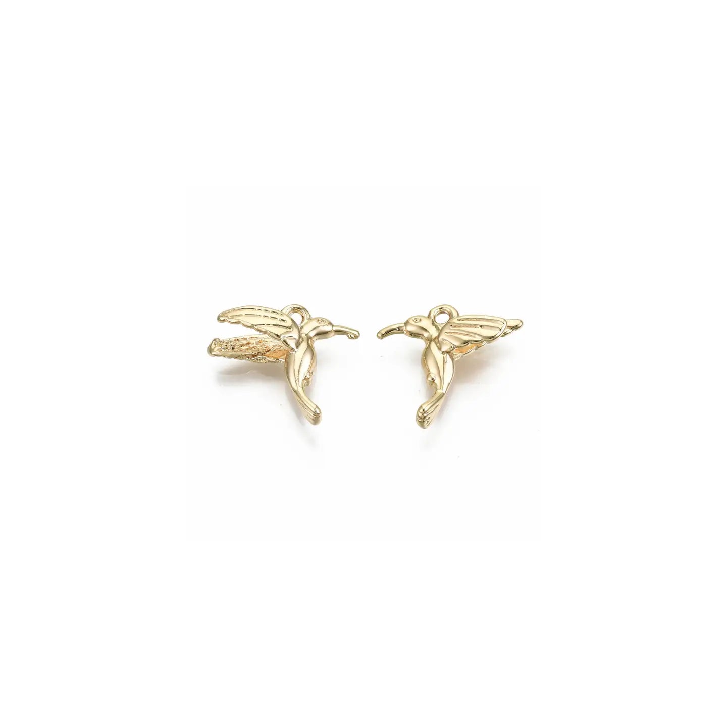 Gold Hummingbird Charm - Winks Design Studio,LLC