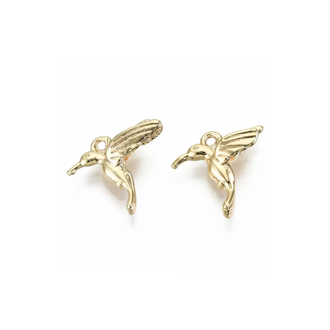 Gold Hummingbird Charm - Winks Design Studio,LLC