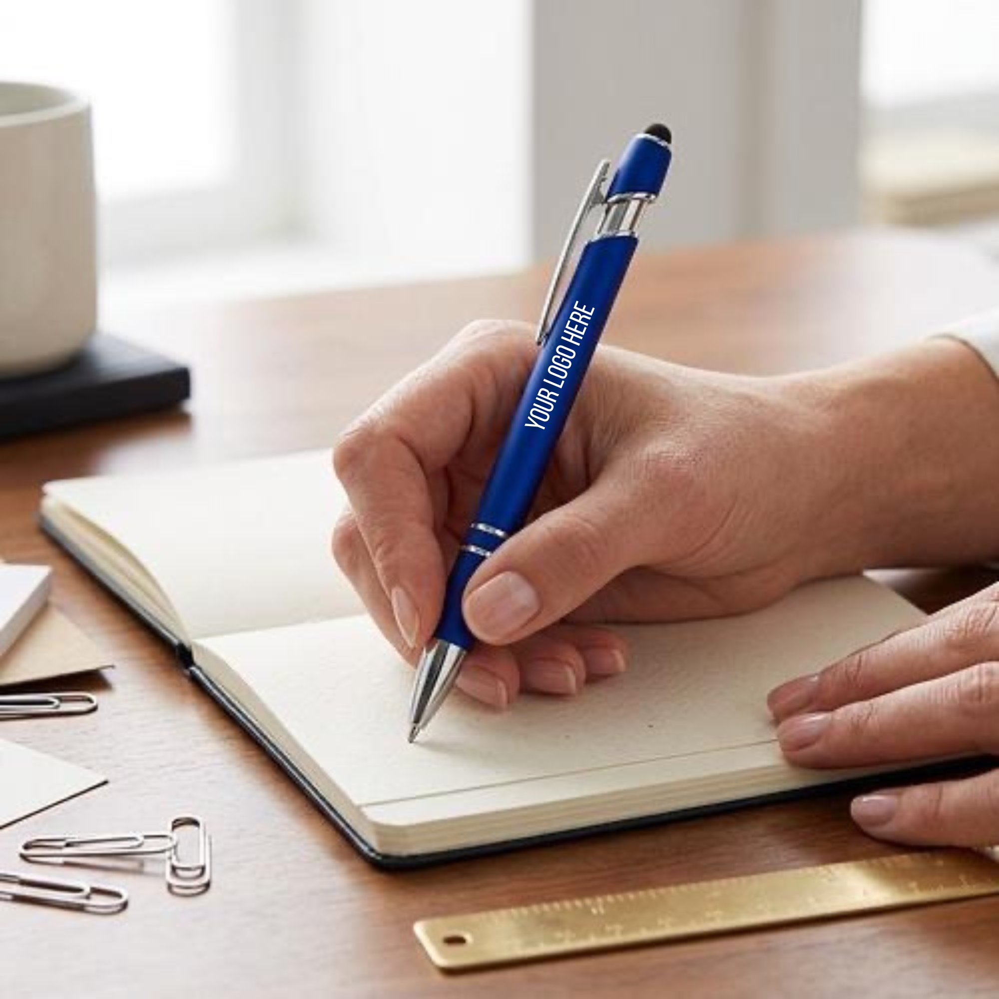 Custom Engraved Ballpoint Pen with Stylus