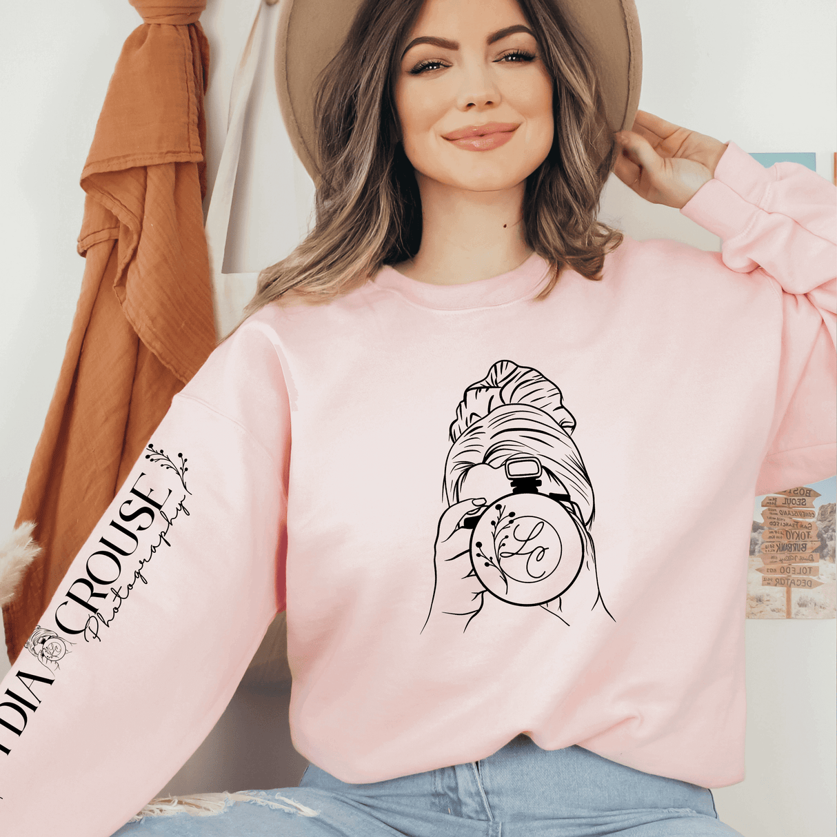 Lydia Crouse Crewneck Sweatshirt - Winks Design Studio,LLC