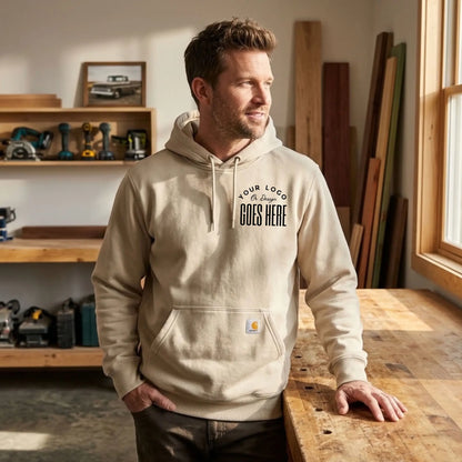 Custom Rain Defender Carhartt Heavyweight Hoodie - 13oz Water-Repellent Work Sweatshirt Winks Design Studio,LLC