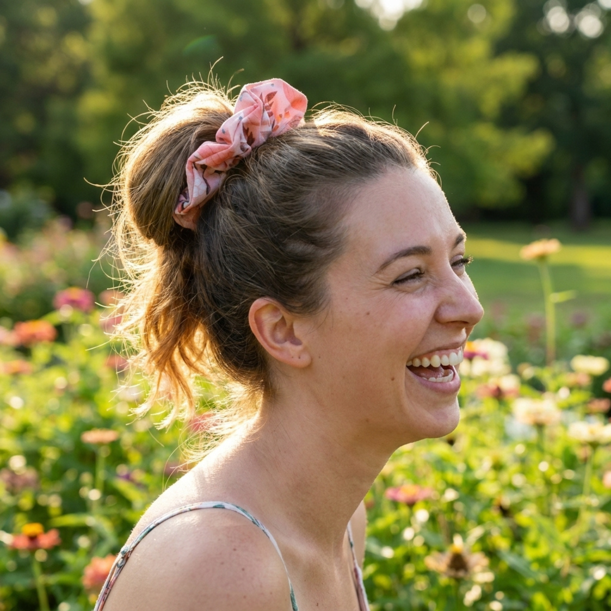 Pumpkin Patch Fall-Themed Scrunchie