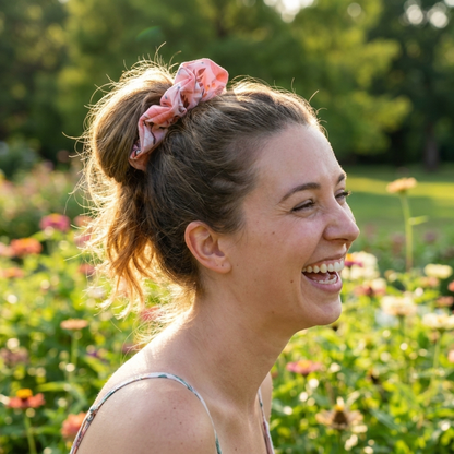 Pumpkin Patch Fall-Themed Scrunchie