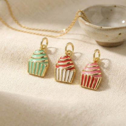 Gold Frosted Cupcake Charm - Winks Design Studio,LLC