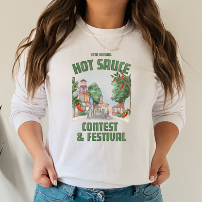 NC Hot Sauce Contest &amp; Festival Historic Downtown Long Sleeve - Winks Design Studio,LLC