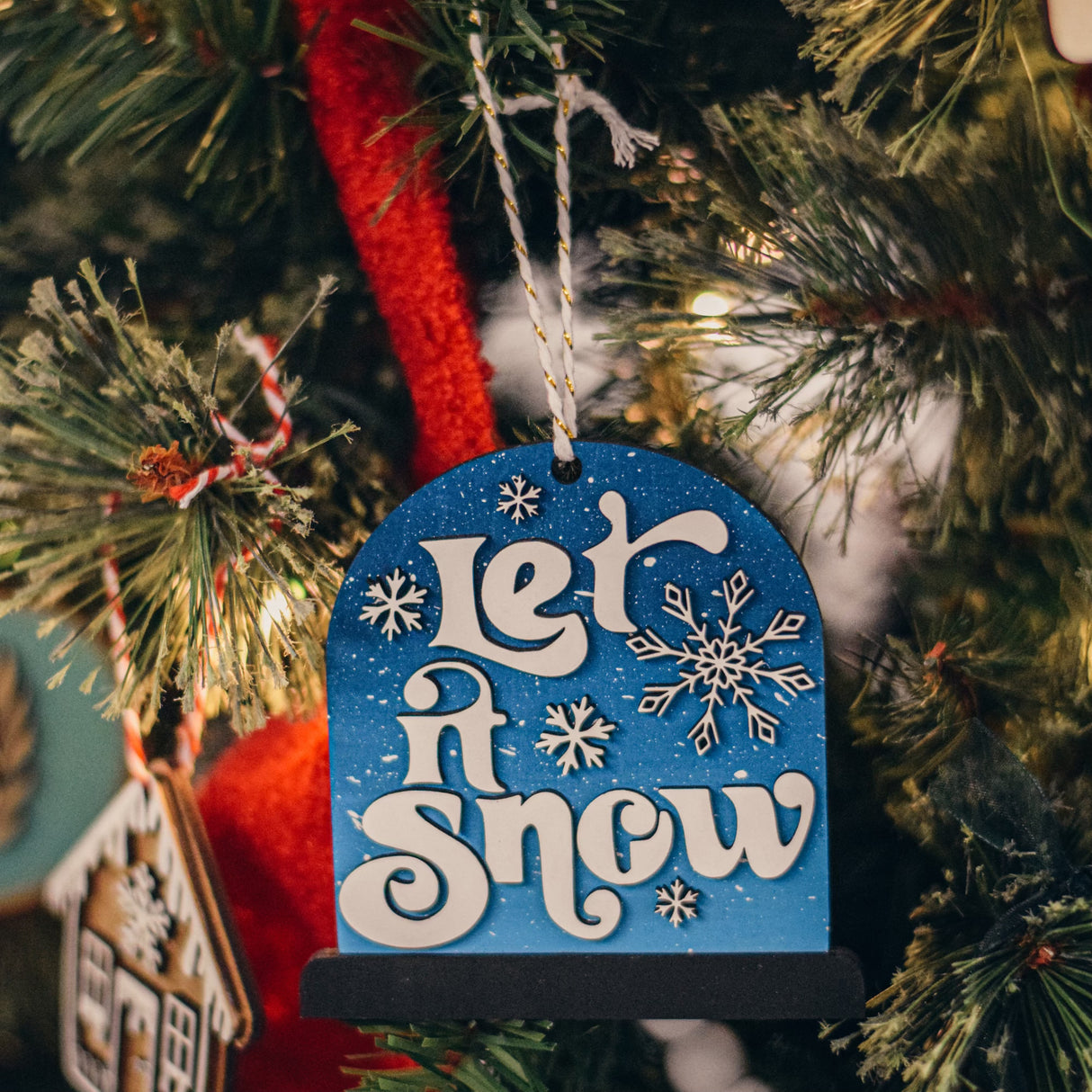 Let It Snow Snow Globe Ornament