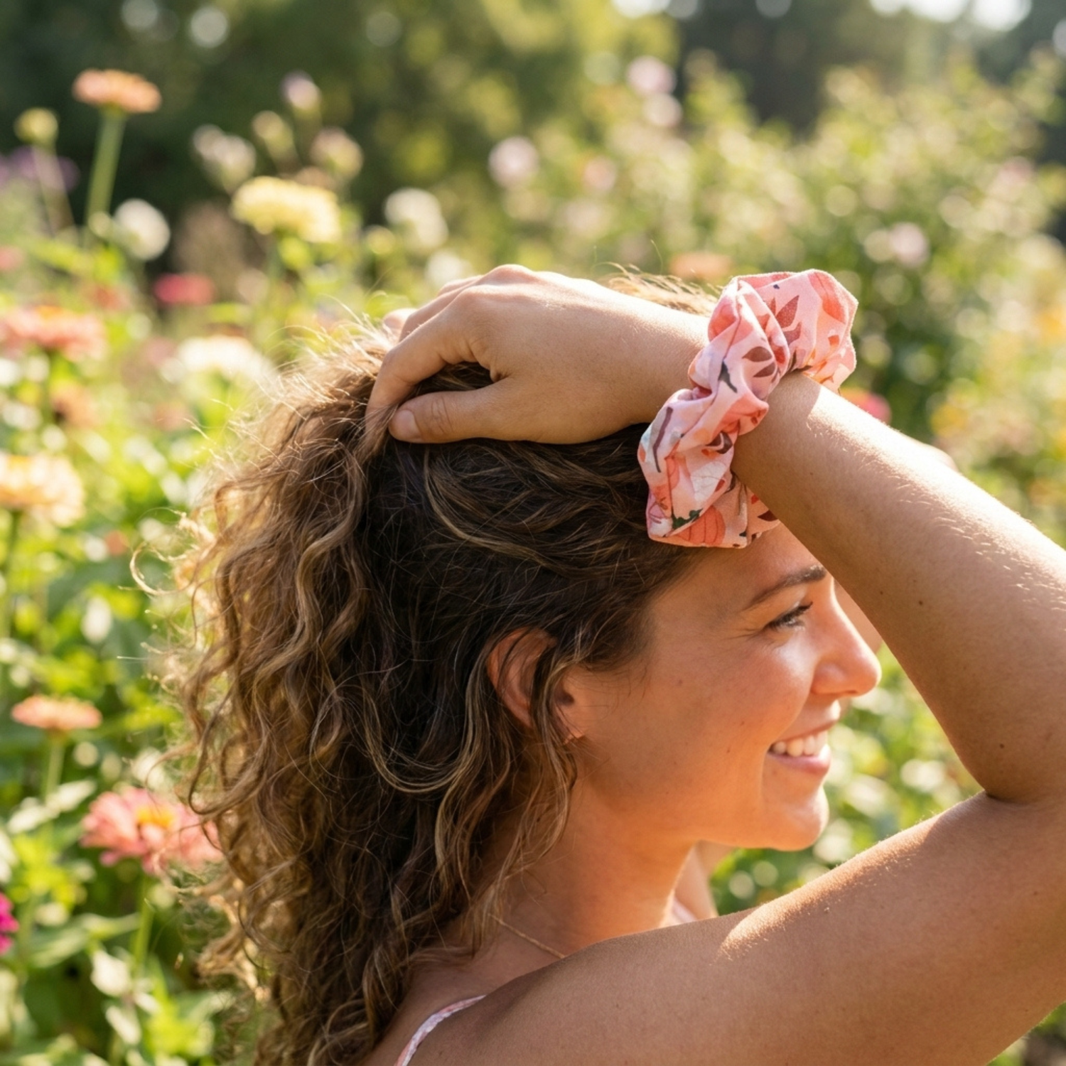 Pumpkin Patch Fall-Themed Scrunchie