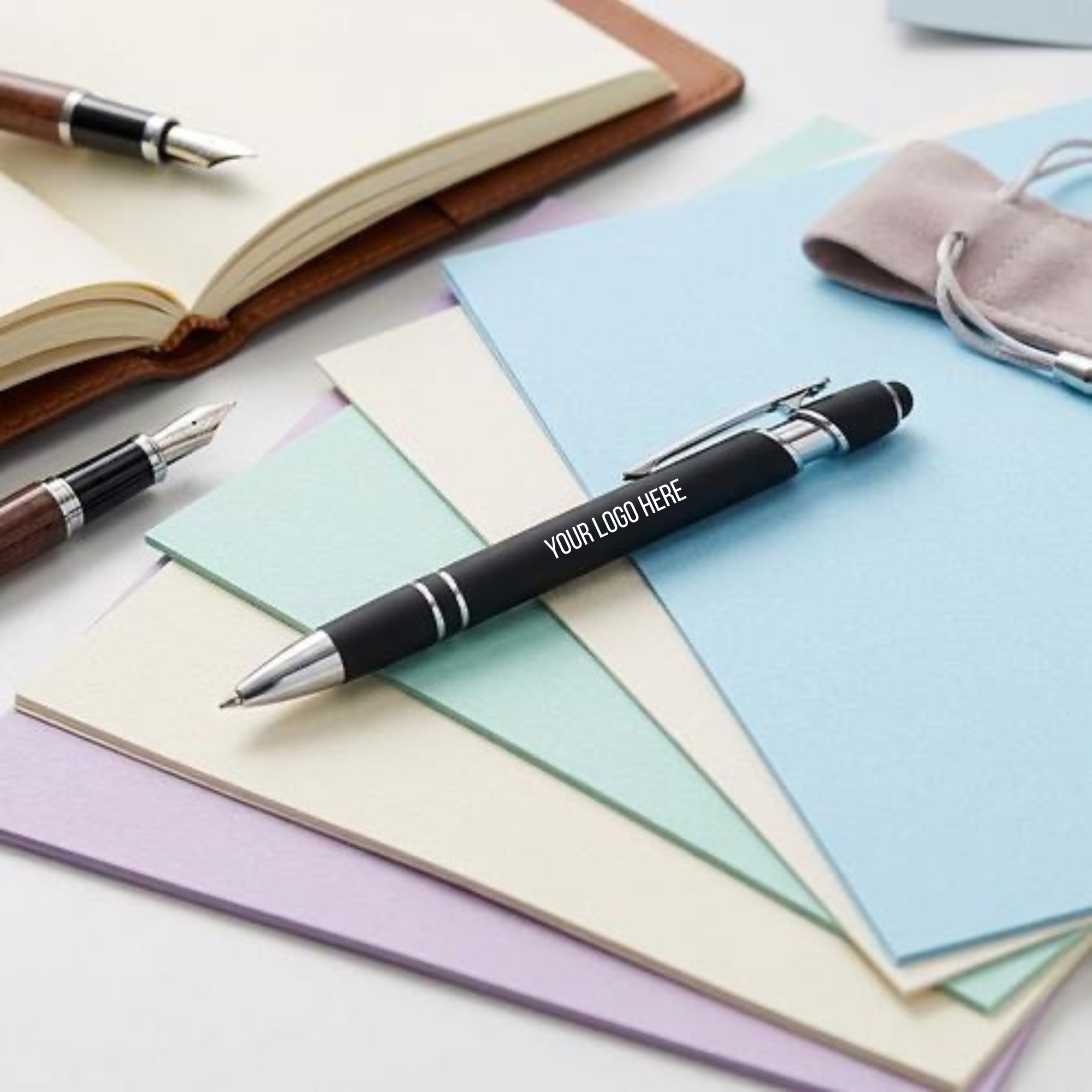 Custom Engraved Ballpoint Pen with Stylus