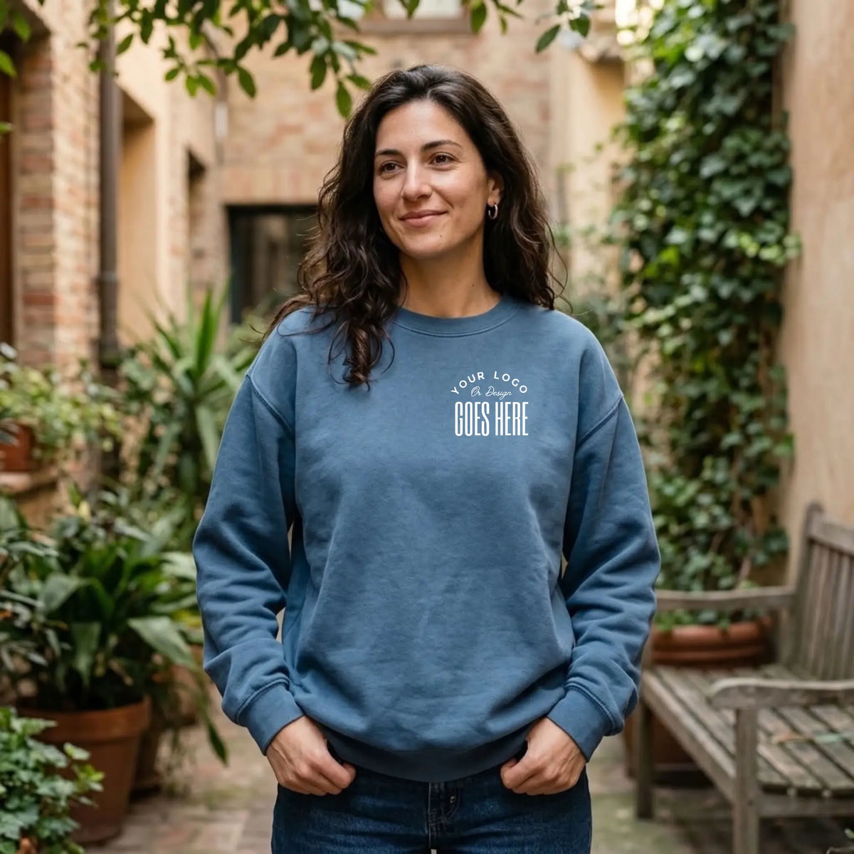 Custom American Apparel Unisex Fleece Crewneck Sweatshirt