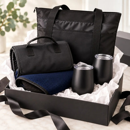 Personalized Tailgate Gift Basket | Waterproof Blanket &amp; Cooler Tote Winks Design Studio,LLC