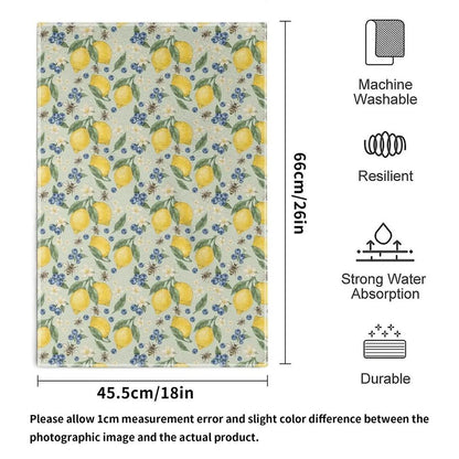 Lemonberry Bloom Kitchen Towel - Winks Design Studio,LLC