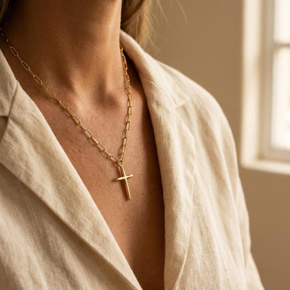 Gold Cross Charm - Winks Design Studio,LLC