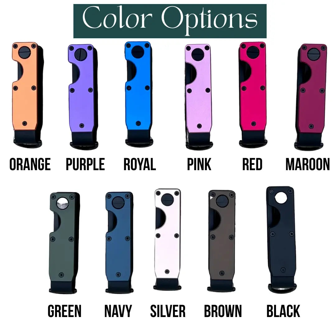Anodized metal minimalist keyholder with Winks Design Studio branding, featuring sleek design and multiple key hooks.