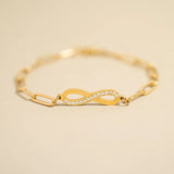 18K Gold Infinity Chain Bracelet - Winks Design Studio,LLC