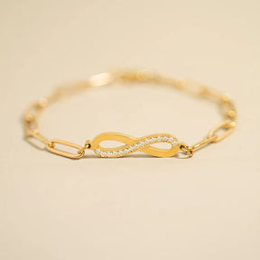18K Gold Infinity Chain Bracelet - Winks Design Studio,LLC