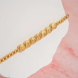 18K Gold Fighter Metal Bead Bracelet