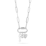 18K Gold Carabiner Love Charm Necklace