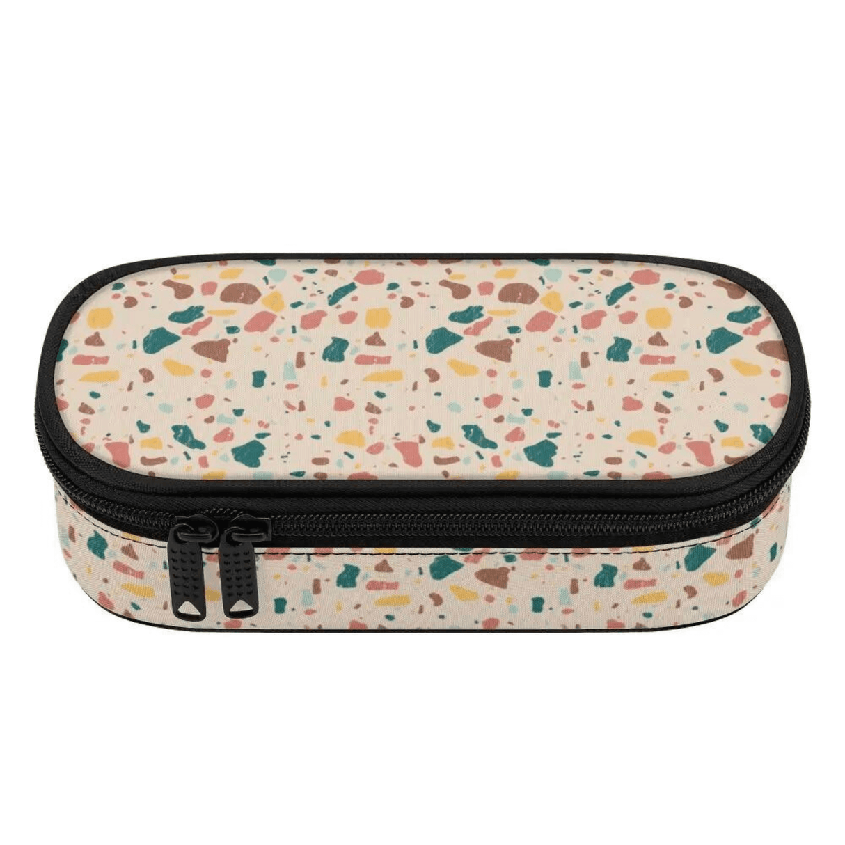 Terrazzo 3-Layer Bag Organizer with colorful pattern and smooth zipper closures for efficient storage in backpacks or purses.