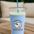 Crystal Coast Beekeepers neoprene cup sleeve with bee and hive design, providing insulation and a snug fit for hot or cold drinks.