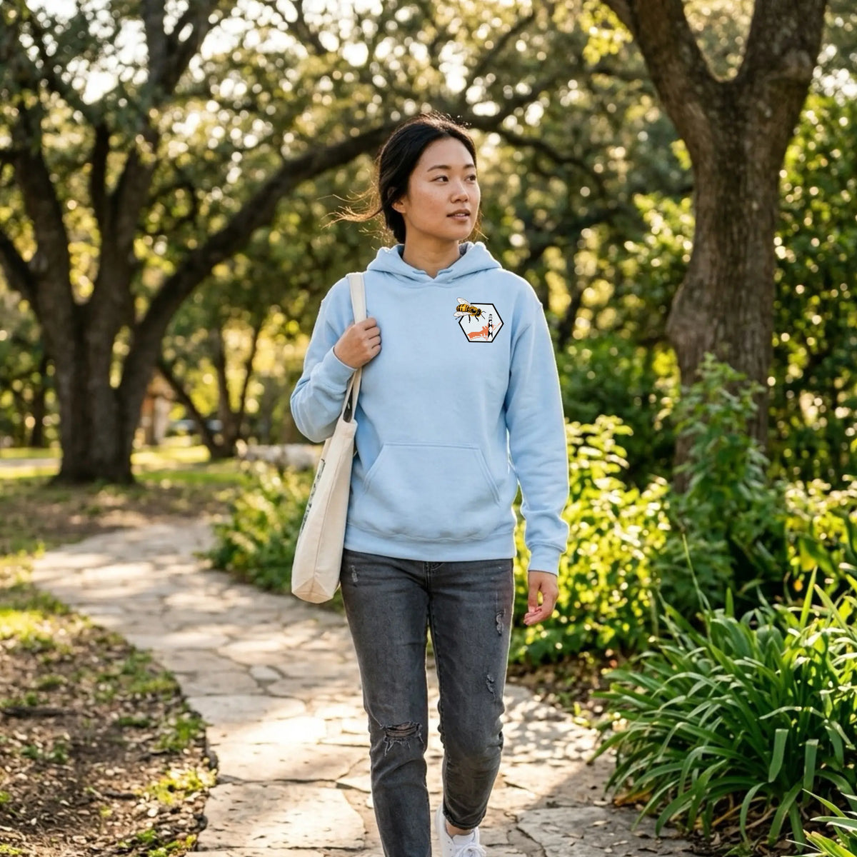 Crystal Coast Beekeepers Front Pouch Hoodie - Winks Design Studio,LLC