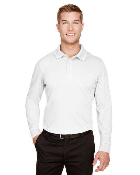 Custom Men's Long Sleeve Performance Polo | Devon & Jones CrownLux