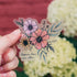 Happiness Blooms from Within Floral Sticker - Winks Design Studio,LLC