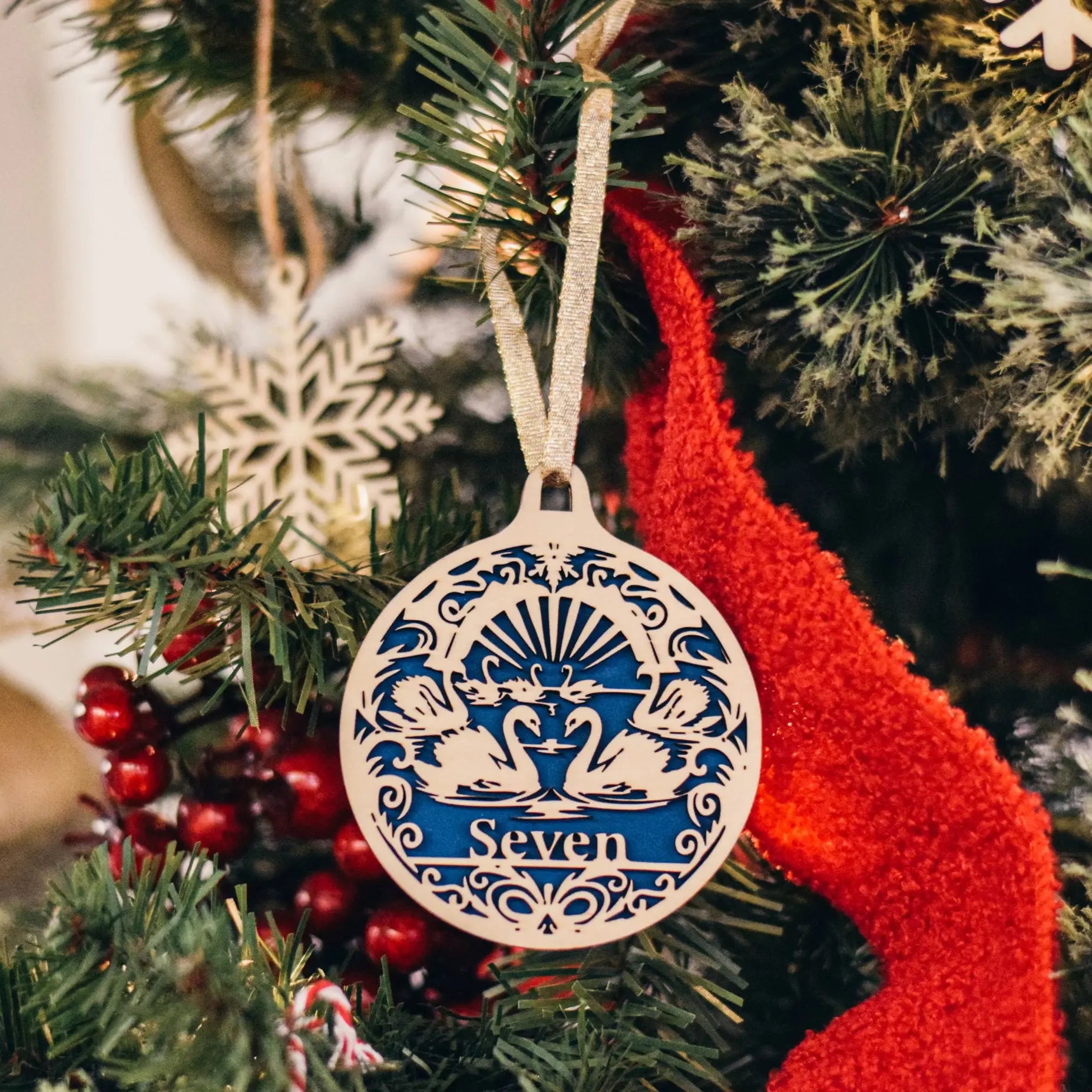 Winks Design Studio 12 Days of Christmas Ornaments Workshop kit with supplies and materials for holiday ornament crafting.
