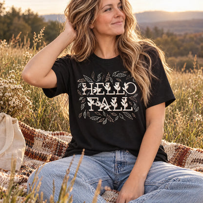 Hello Fall Short Sleeve Shirt