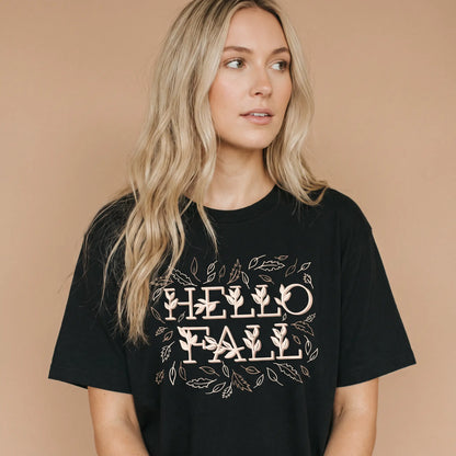 Hello Fall Short Sleeve Shirt